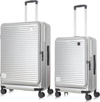 2-Piece Hard Shell Luggage Set with Laptop Compartment – Lightweight Travel Suitcases with Spinner Wheels for Business and Holidays