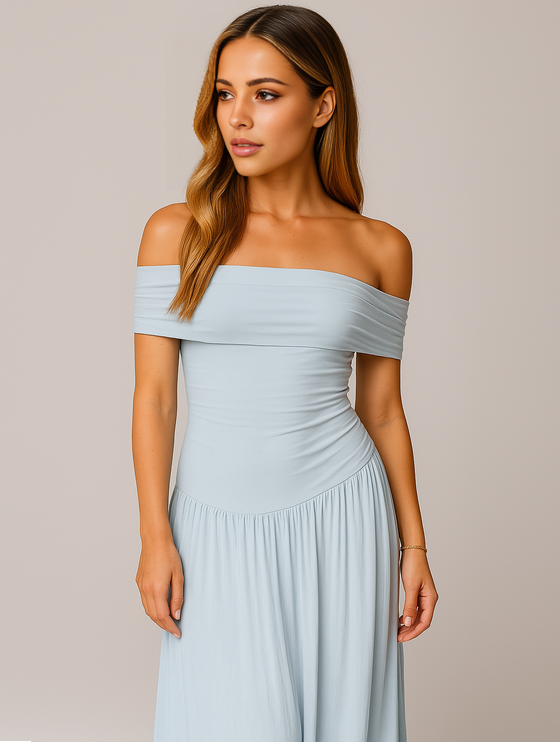 Bella | Pleated Maxi Dress for Women - Perfect for Wedding Guests