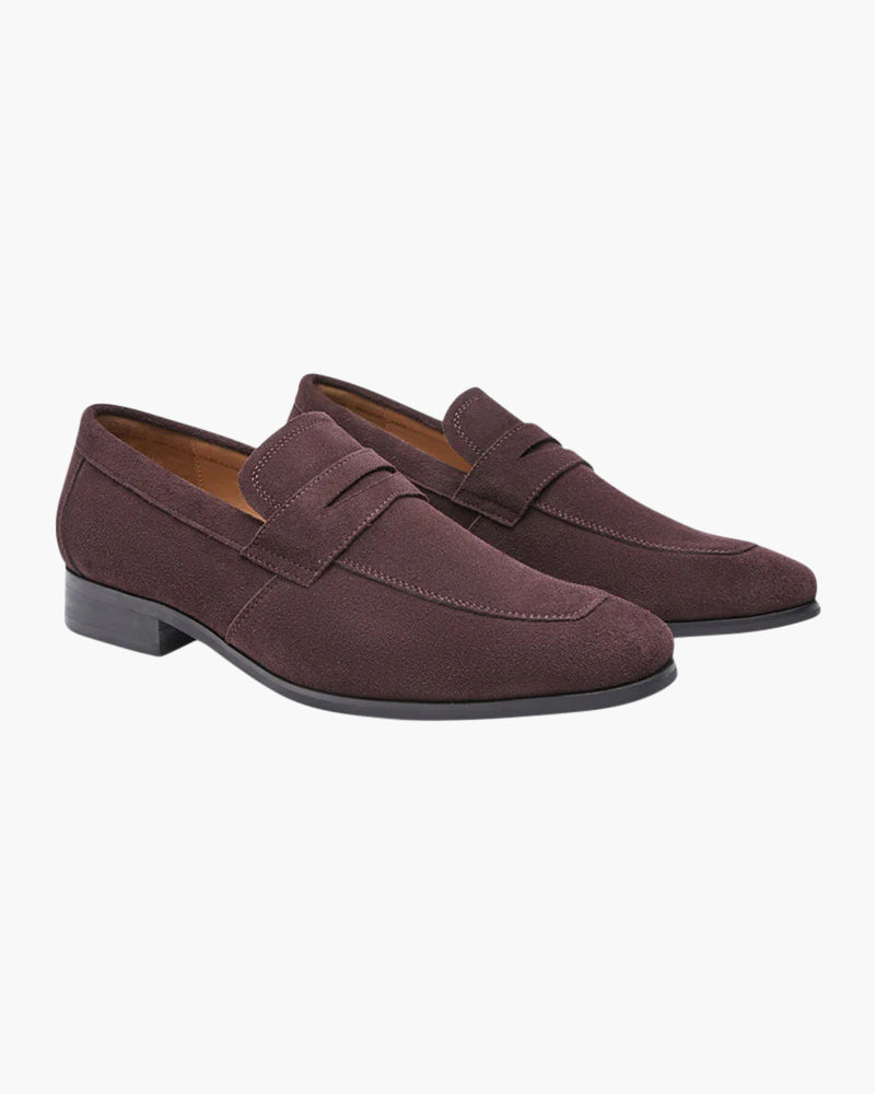 Classic Suede Penny Loafers with Timeless Elegance