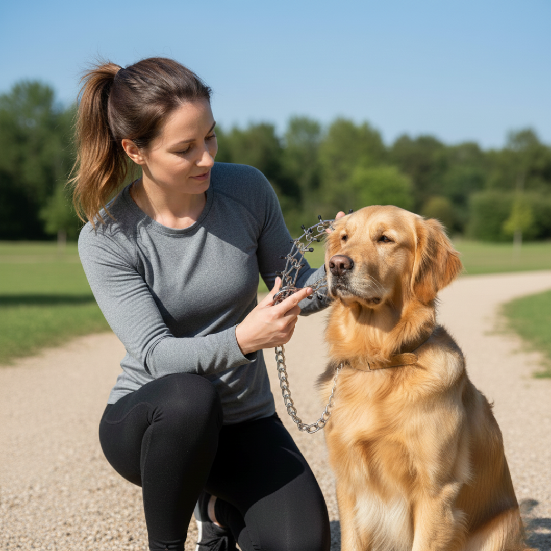 Adjustable Dog Pincher Collar - Secure Training Tool for Enhanced Control