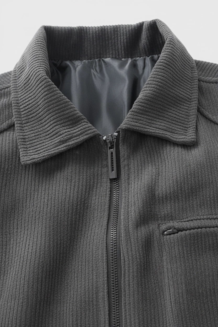 Liam – Grey Corduroy Jacket for Men