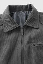 Liam – Grey Corduroy Jacket for Men