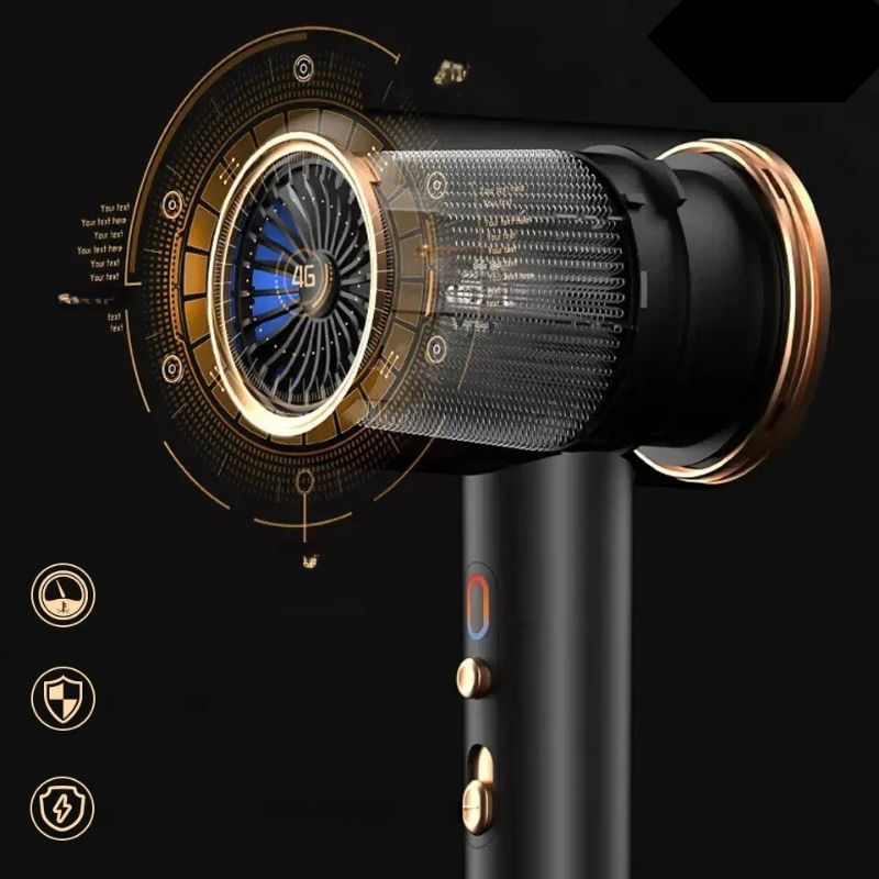 High-Power Hair Dryer Brush with Dual Temperature Settings – All-in-One Styling Tool for Fast Drying and Smooth Hair at Home