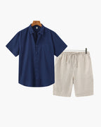 Vintage Linen Shorts Set