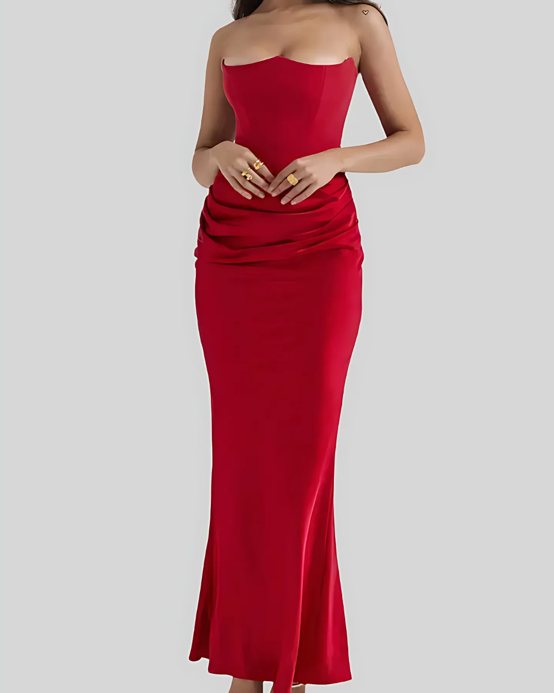 Claire | Women's Draped Maxi Dress for Wedding Guests