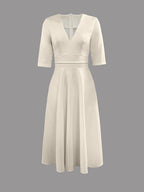 Evelyn | Elegant Flared Midi Dress for Women - Perfect for Wedding Guests