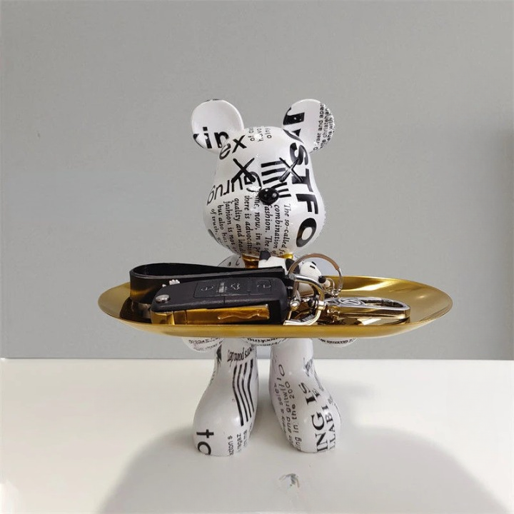 Decorative Bear Storage Figure for Home Decor – Functional Accent Organizer for Living Room, Office and Shelves