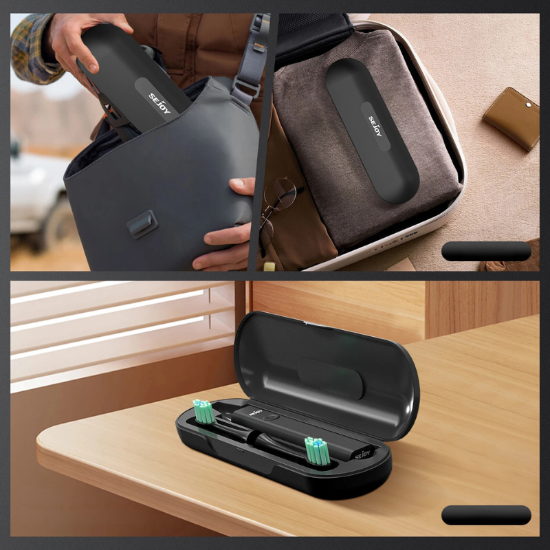 Rechargeable Electric Toothbrush with Replacement Brush Heads – Daily Oral Care Device for Effective Cleaning and Home Use