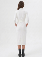 Tailored Liora Dress - flattering wrap-style neckline