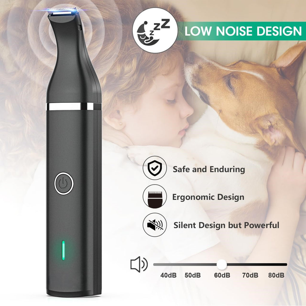 Quiet Cordless Pet Clipper with Dual Blades – Efficient Grooming Tool for Dogs and Cats at Home