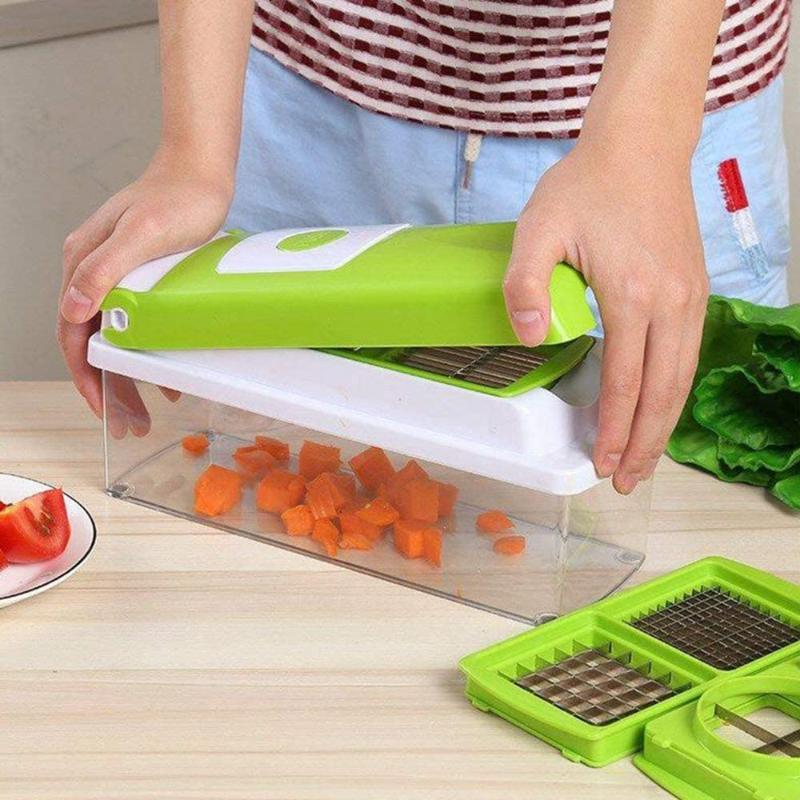 12-in-1 Vegetable Slicer for Fast Food Prep – Multi-Function Kitchen Cutter for Chopping, Slicing and Dicing