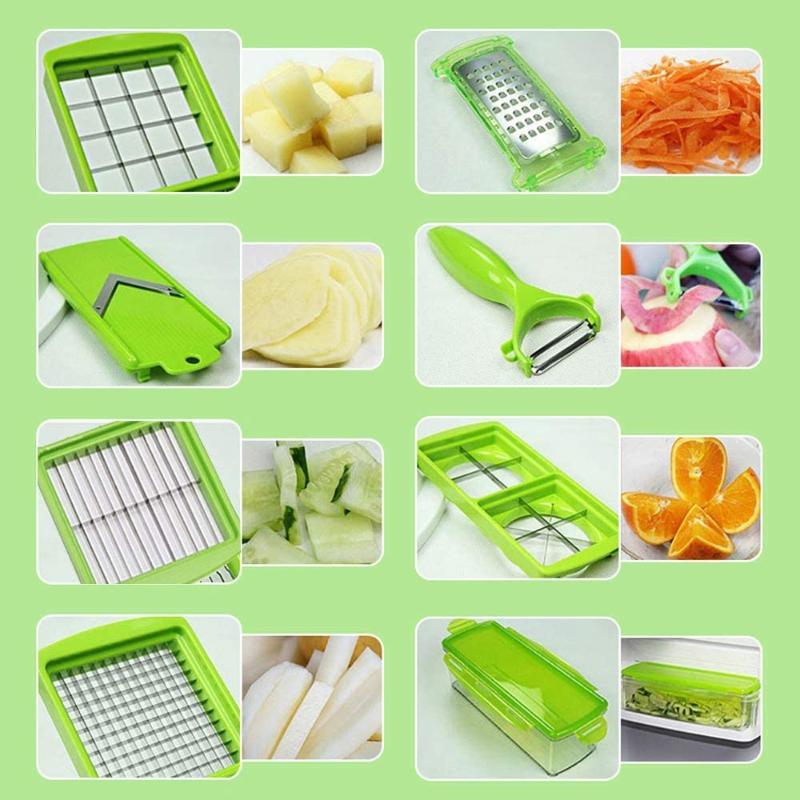 12-in-1 Vegetable Slicer for Fast Food Prep – Multi-Function Kitchen Cutter for Chopping, Slicing and Dicing