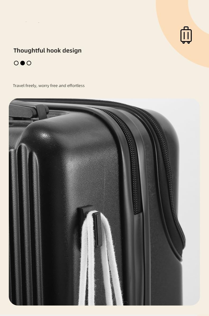 Hard Shell Cabin Suitcase with Cup Holder and USB Port – Carry-On Luggage with TSA Lock for Smart Travel