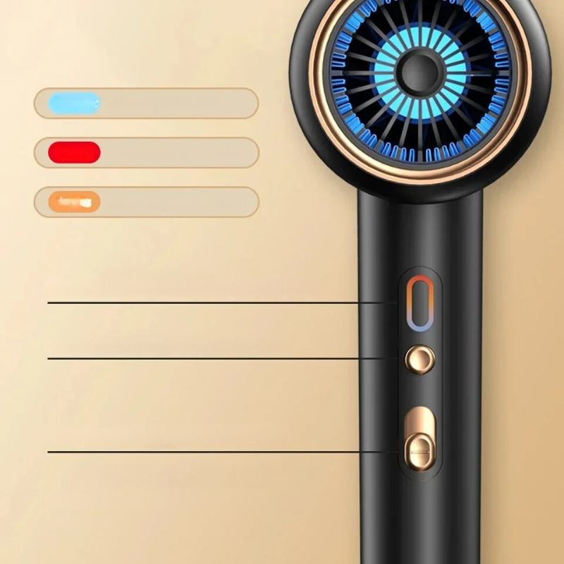 High-Power Hair Dryer Brush with Dual Temperature Settings – All-in-One Styling Tool for Fast Drying and Smooth Hair at Home