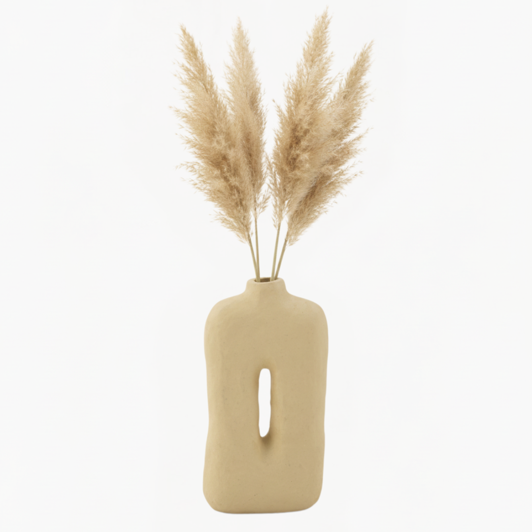Natural Tone Square Paper Mache Planter