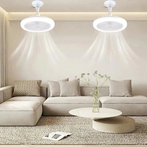 Ceiling Fan with Integrated LED Lighting for Home Cooling – Quiet Modern Fan with Light for Living Room and Bedroom