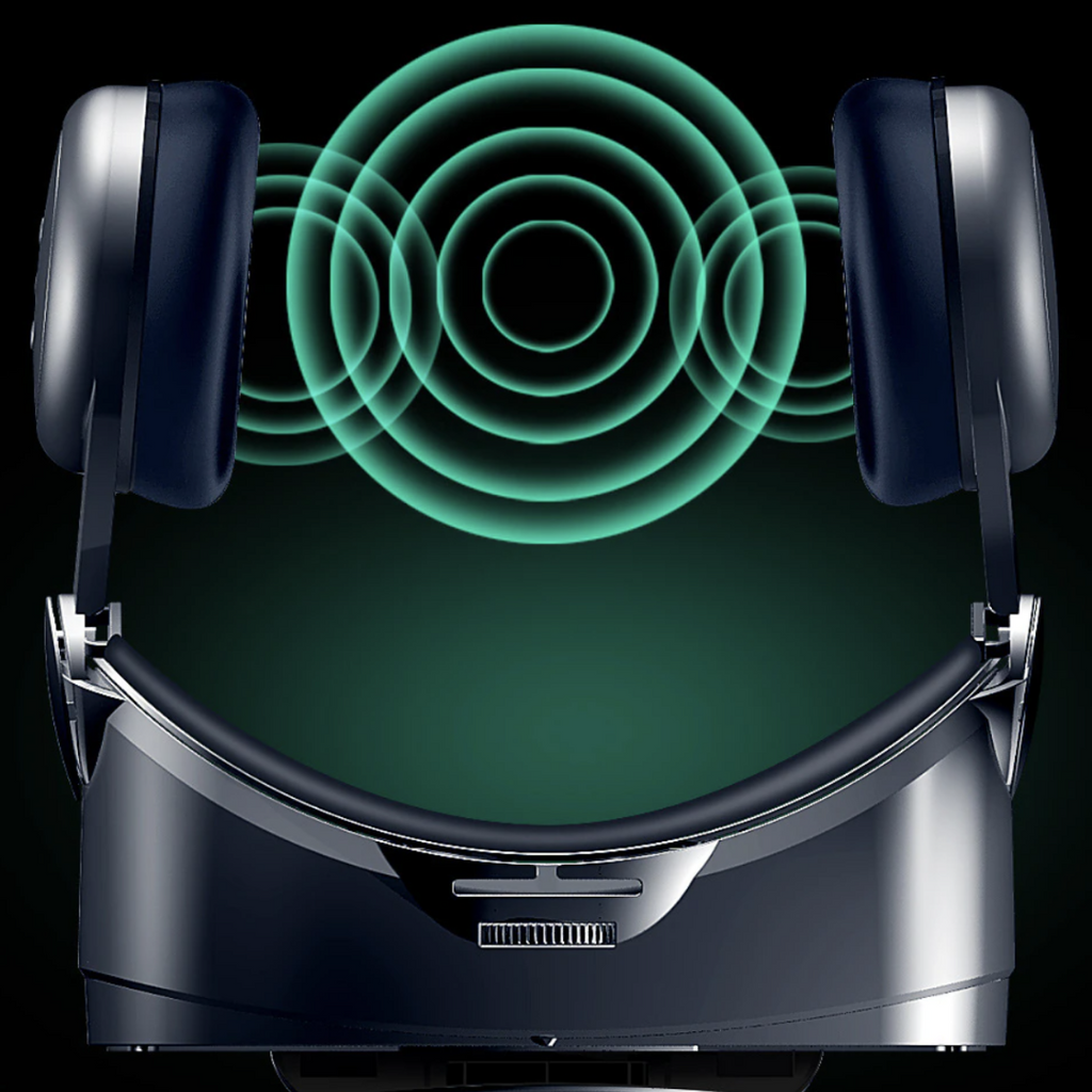 Smart VR Headset with Integrated Headphones – Adjustable Lenses, Wide Field of View & Universal Phone Compatibility | Immersive 3D Experience for iPhone & Android