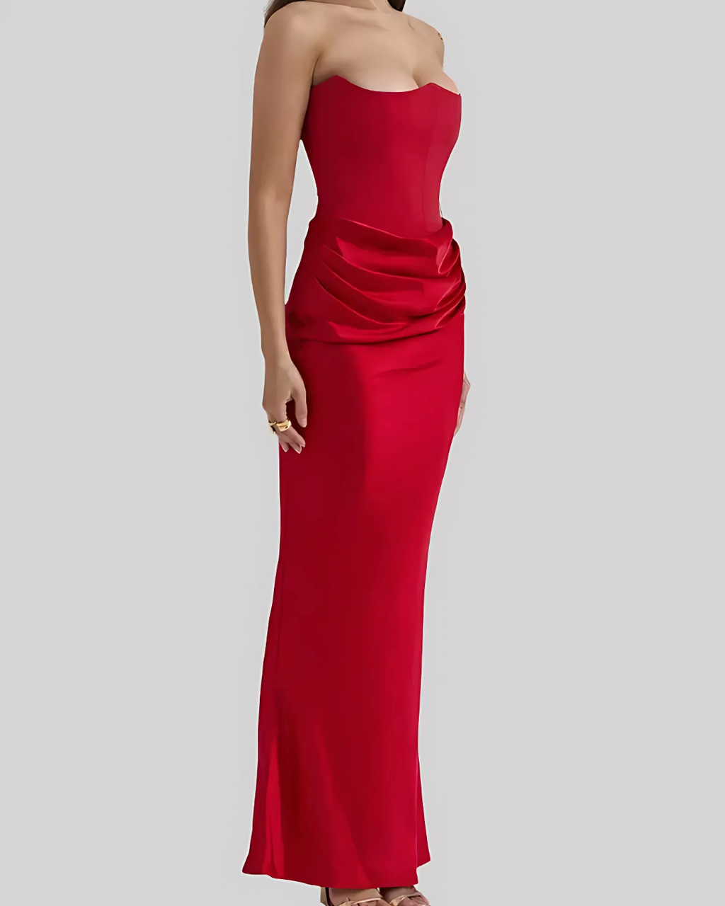 Claire | Women's Draped Maxi Dress for Wedding Guests