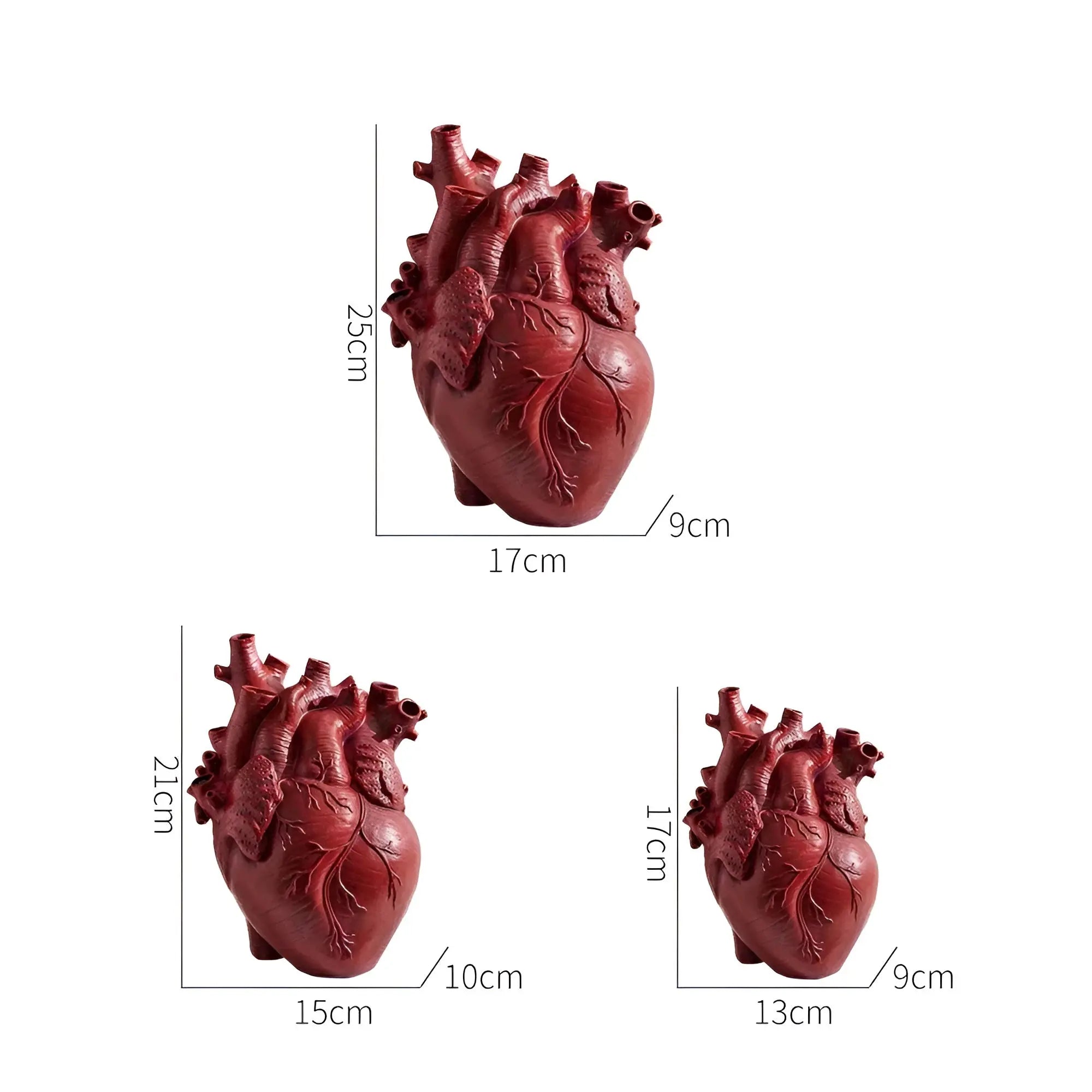 Elena Heart-Shaped Vase with Greek-Inspired Design