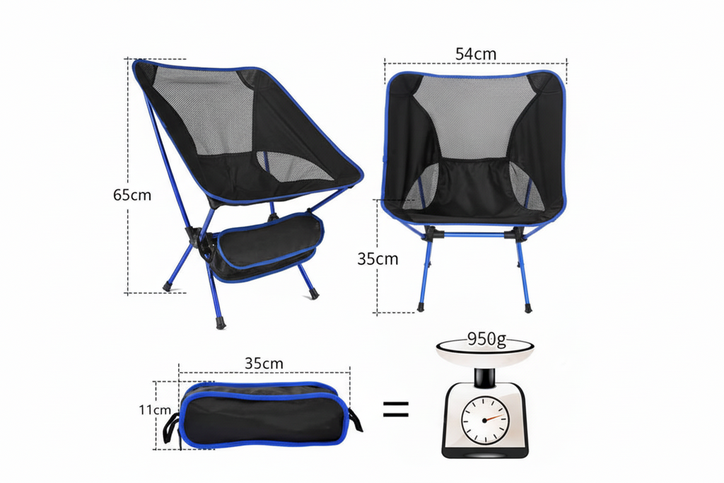 Compact Folding Moon Chair for Outdoor Adventures – Portable Camping Chair for Travel, Festivals and Relaxing Outdoors