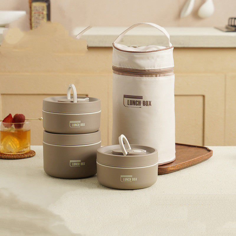 Insulated Stainless Steel Bento Box Stackable Lunch Container with Thermal Storage
