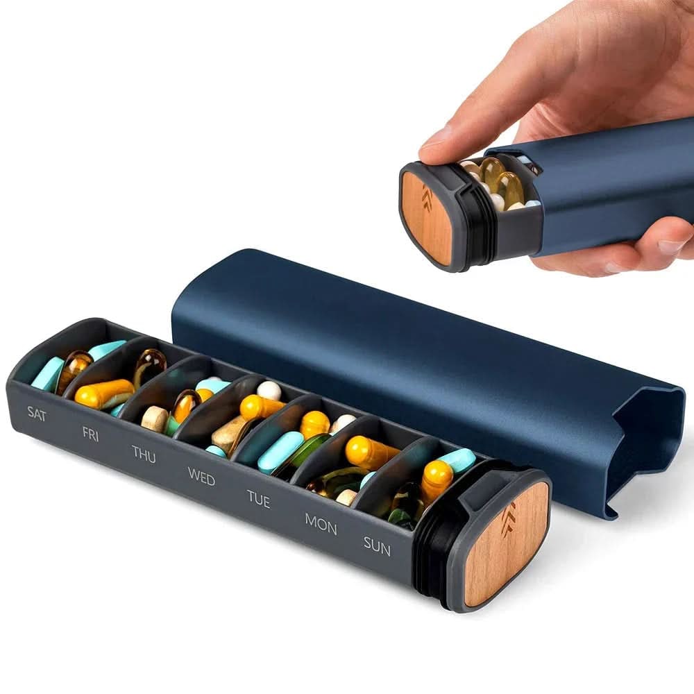 7 Day Pill Organizer with Daily Compartments and Protective Sleeve - Image 3