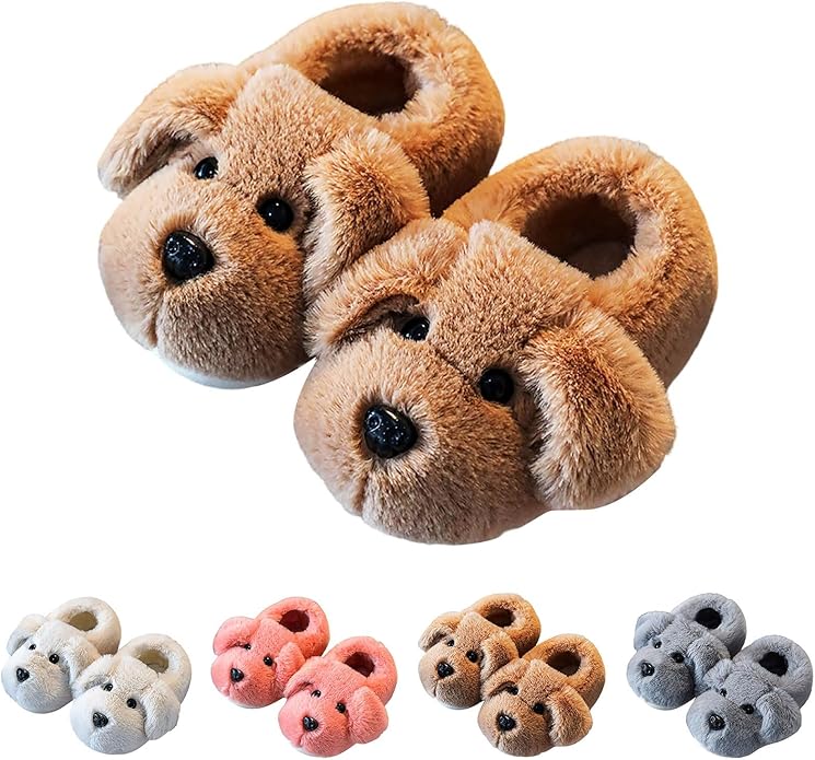 Kids’ Puppy Slippers for Home Wear – Soft Comfortable Indoor Shoes with Adorable Animal Design
