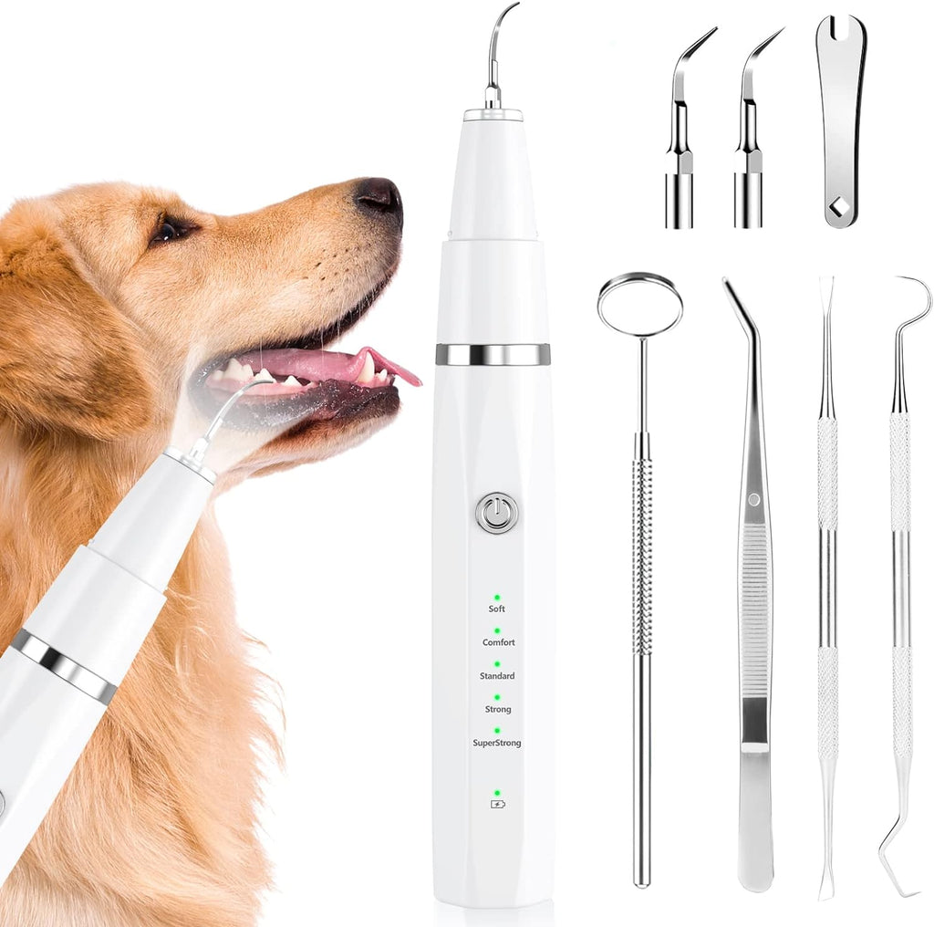 Ultrasonic Pet Tooth Cleaner for Home Use – Gentle Plaque Removal Tool for Dogs and Cats Oral Care