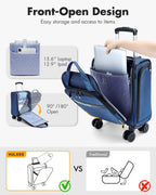 Cabin Trolley Suitcase with Spinner Wheels and Laptop Compartment – Airline-Approved Carry-On Luggage for Business and Travel