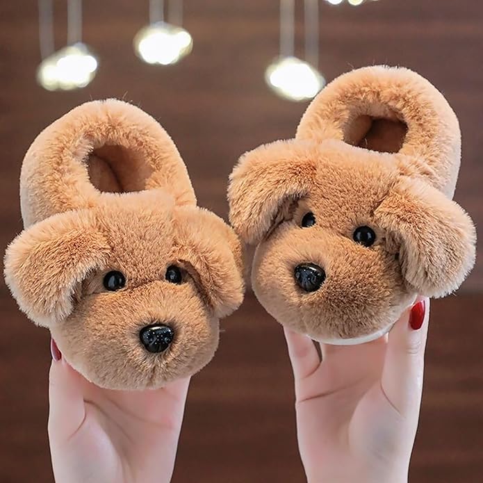 Kids’ Puppy Slippers for Home Wear – Soft Comfortable Indoor Shoes with Adorable Animal Design