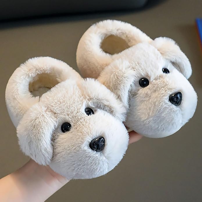 Kids’ Puppy Slippers for Home Wear – Soft Comfortable Indoor Shoes with Adorable Animal Design