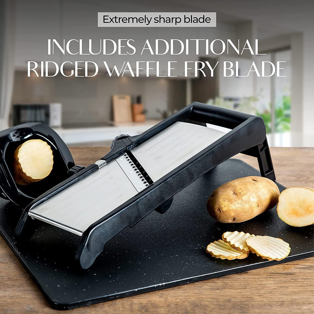 Food Slicer with Cut-Resistant Safety Gloves – Precision Kitchen Tool for Safe and Efficient Food Preparation