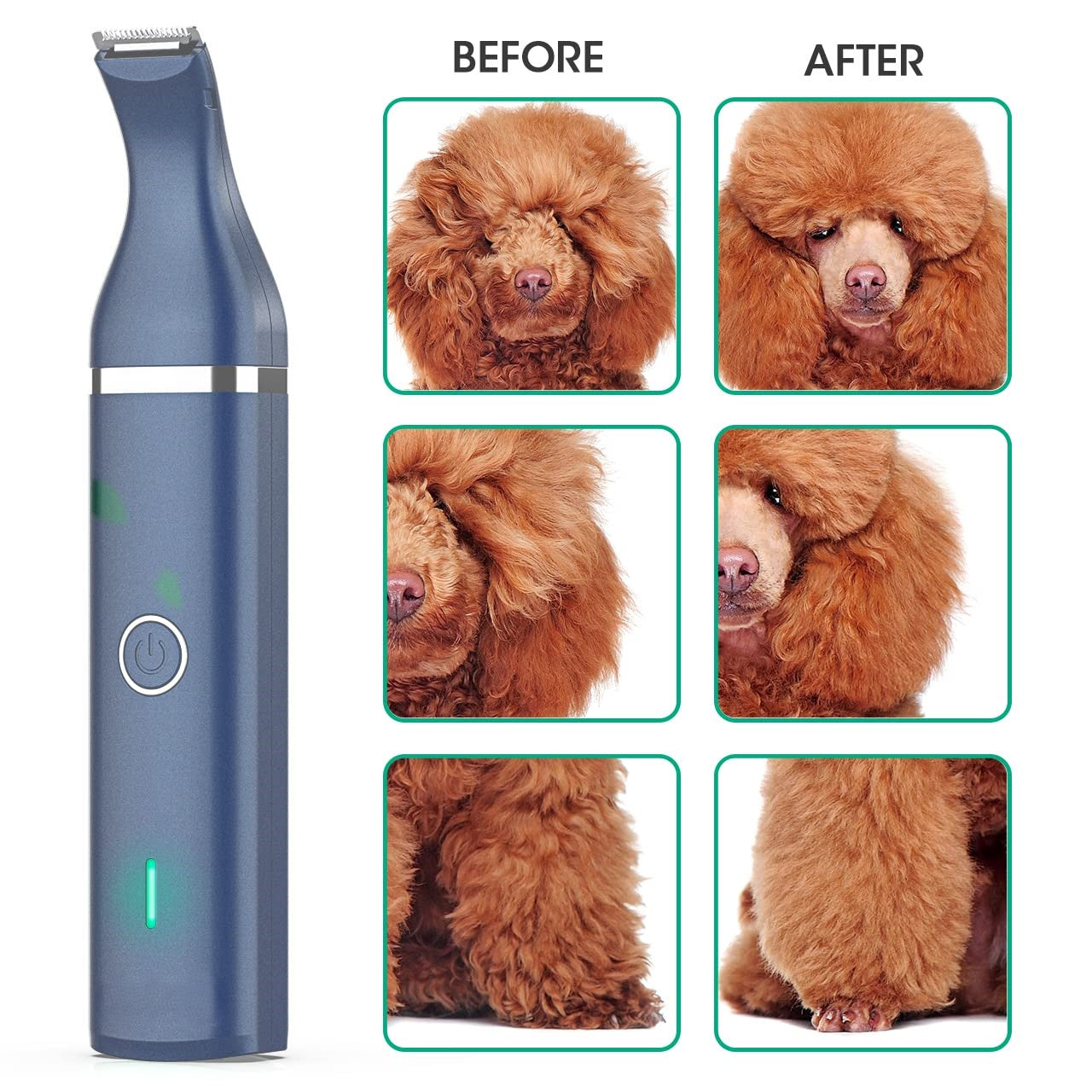 Quiet Cordless Pet Clipper with Dual Blades – Efficient Grooming Tool for Dogs and Cats at Home