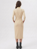 Tailored Liora Dress - flattering wrap-style neckline