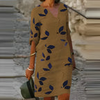 Mavis | Women's Vintage Mini Summer Dress with Short Sleeves and V-Neck