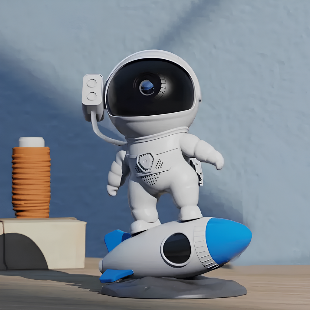 Astronaut Projection Lamp for Bedroom Decor – LED Galaxy Projector with Stars and Nebula Effects for Relaxing Ambience