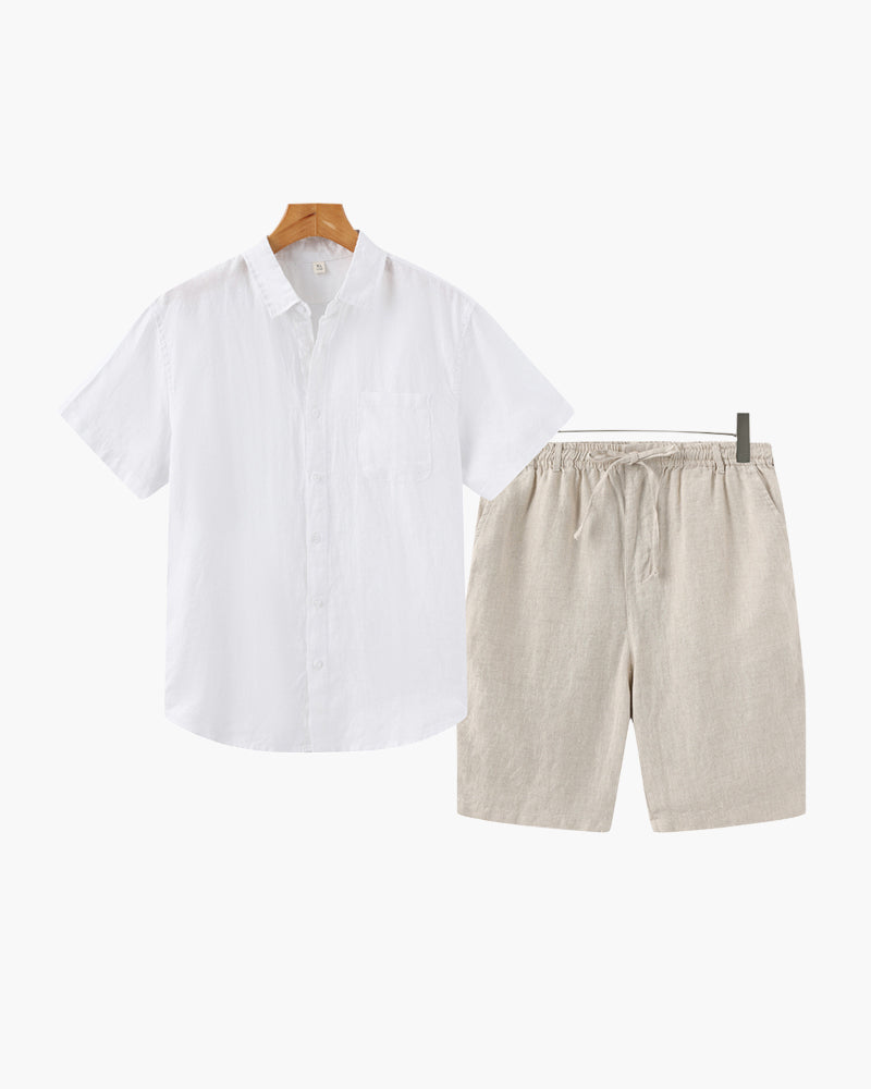 Vintage Linen Shorts Set
