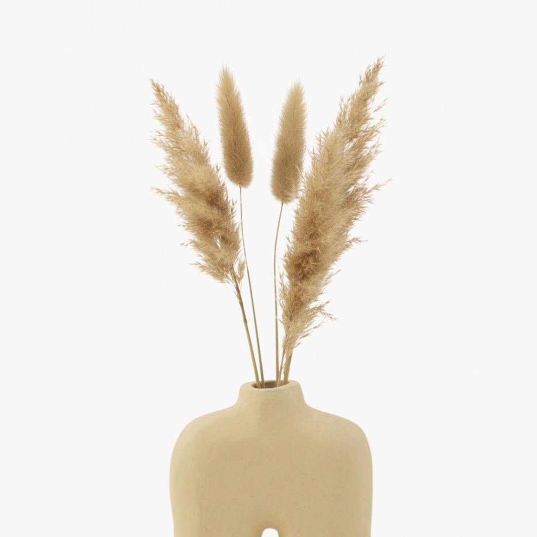 Natural Tone Square Paper Mache Planter