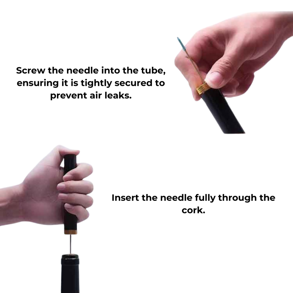 Air Pressure Corkscrew for Easy Wine Opening – Quick Cork Removal Tool for Home Use and Entertaining