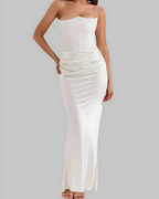 Claire | Women's Draped Maxi Dress for Wedding Guests