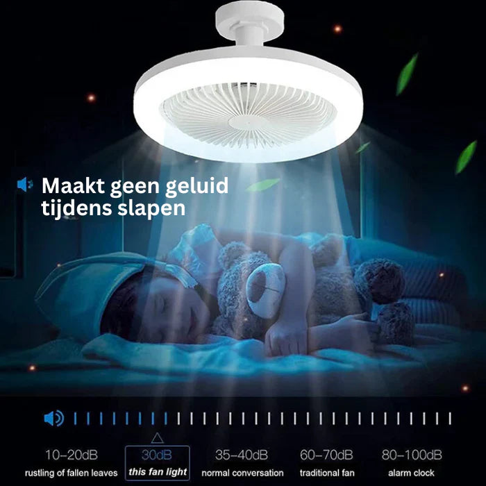 Ceiling Fan with Integrated LED Lighting for Home Cooling – Quiet Modern Fan with Light for Living Room and Bedroom