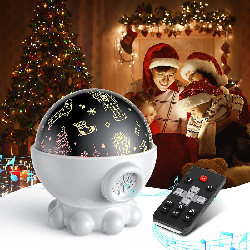 LED Night Light Projector with Ocean & Star Effects – Relaxing Bedroom Projector with Music Feature for Kids and Adults