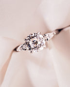 Round and Pear-Shaped Moissanite Engagement Ring – Brilliant, Ethical & Timeless