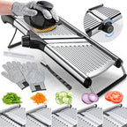 Food Slicer with Cut-Resistant Safety Gloves – Precision Kitchen Tool for Safe and Efficient Food Preparation