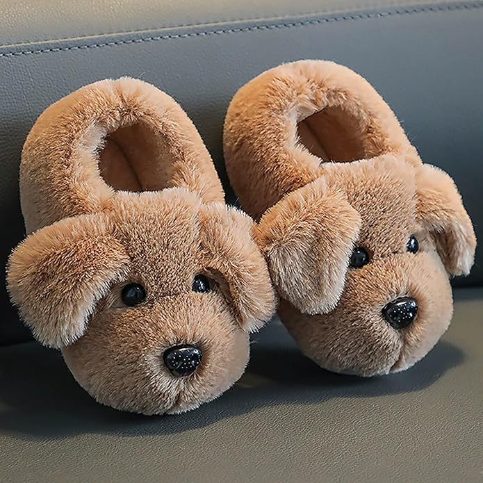 Kids’ Puppy Slippers for Home Wear – Soft Comfortable Indoor Shoes with Adorable Animal Design