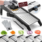 Food Slicer with Cut-Resistant Safety Gloves – Precision Kitchen Tool for Safe and Efficient Food Preparation