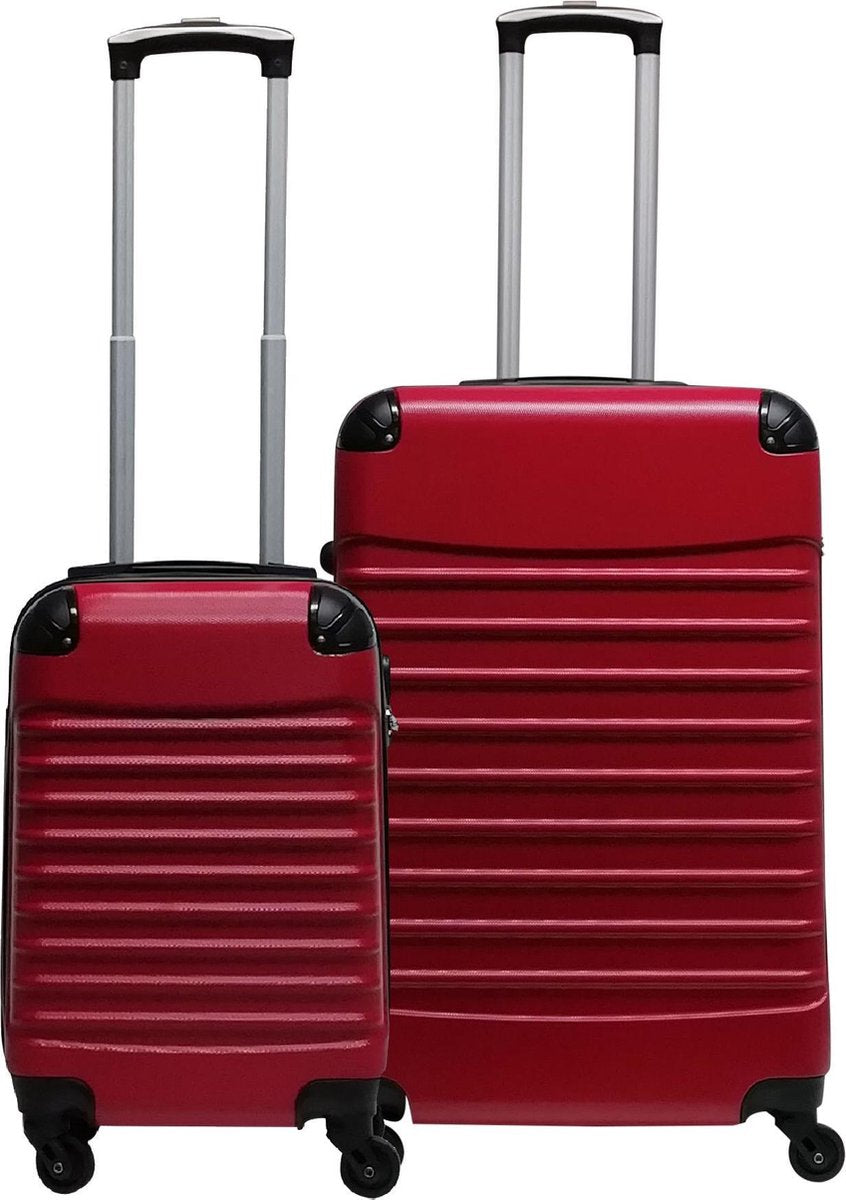 2-Piece Hardshell Suitcase Set – Airline-Friendly Spinner Luggage for Trips -  Siena Red