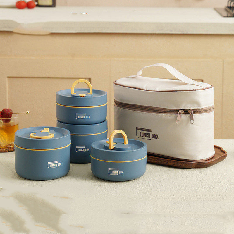 Insulated Stainless Steel Bento Box Stackable Lunch Container with Thermal Storage