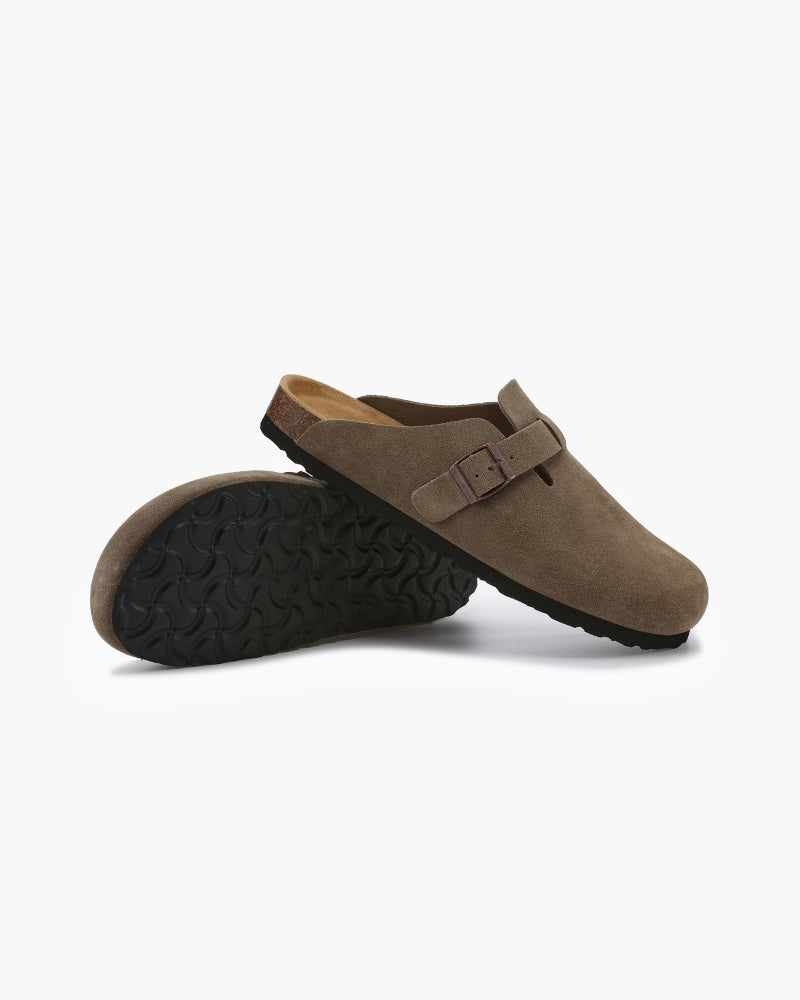 Vintage-Inspired Suede Clogs