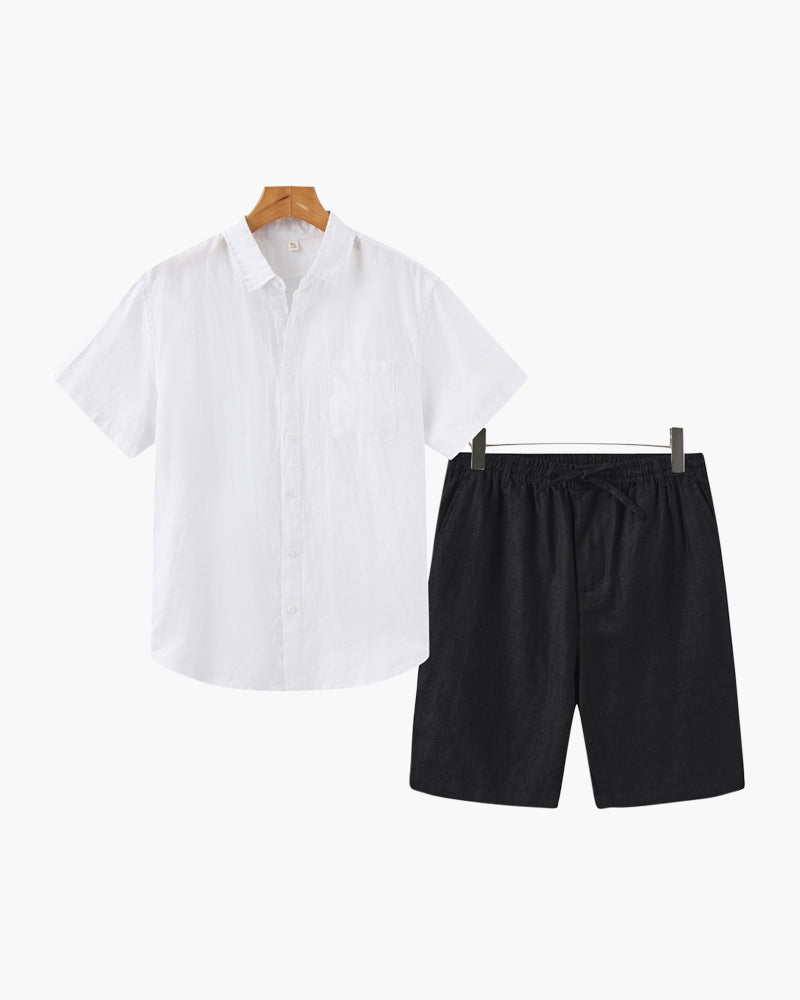 Vintage Linen Shorts Set